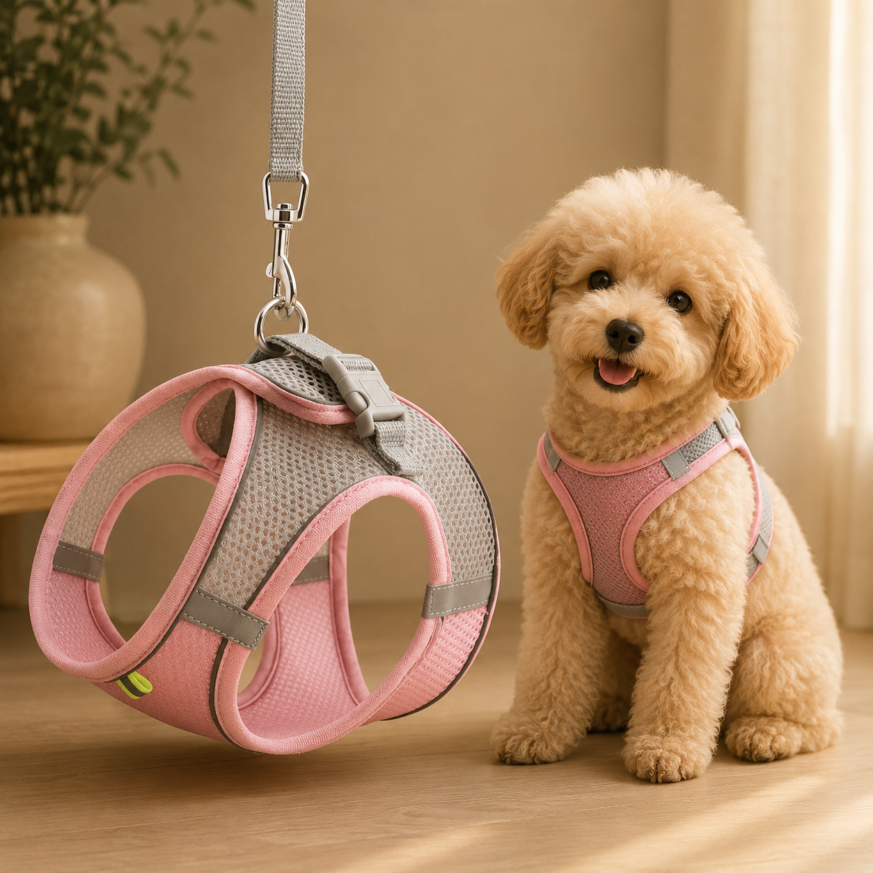 The Growing Mart Puppy Harness Set, Adjustable No-Pull Leash Combo.