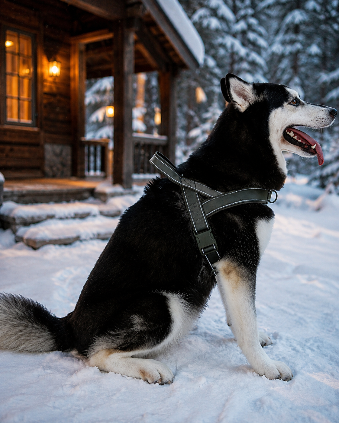 No-Pull Tactical Dog Harness – Adjustable 1000D Nylon for Large Dogs