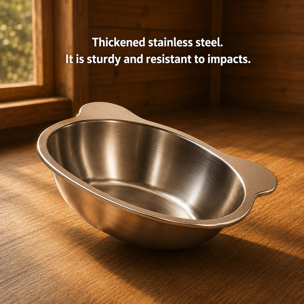 ‌304 Stainless Steel Raised Cat Bowl with 15° Elevated Design Tilted Neck Guard Healthy Feeding Shatterproof for Cats Puppies