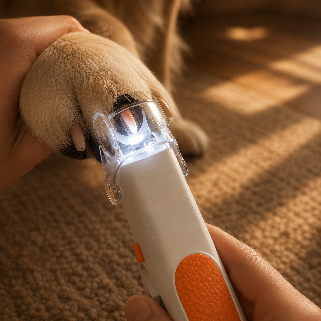 LED Light Pet Nail Clippers – Professional Stainless Steel Cat & Dog Nail Trimmer, Prevents Overcutting, Safe for Cats, Dogs & Rabbits