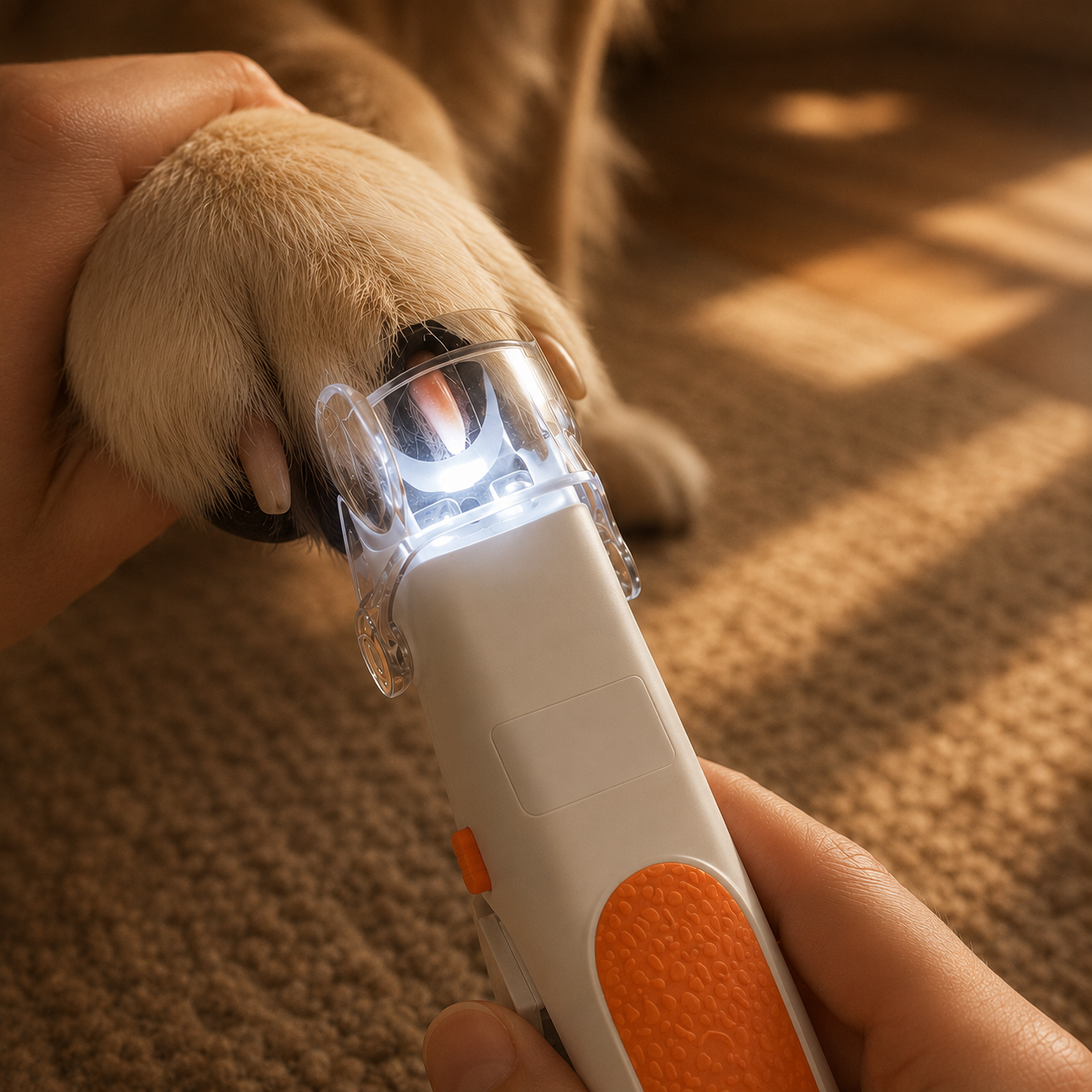 LED Light Pet Nail Clippers – Professional Stainless Steel Cat & Dog Nail Trimmer, Prevents Overcutting, Safe for Cats, Dogs & Rabbits