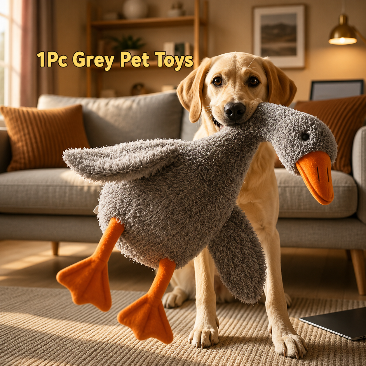 Soft Plush Duck Toy for Cats & Dogs – Anxiety-Relief Companion