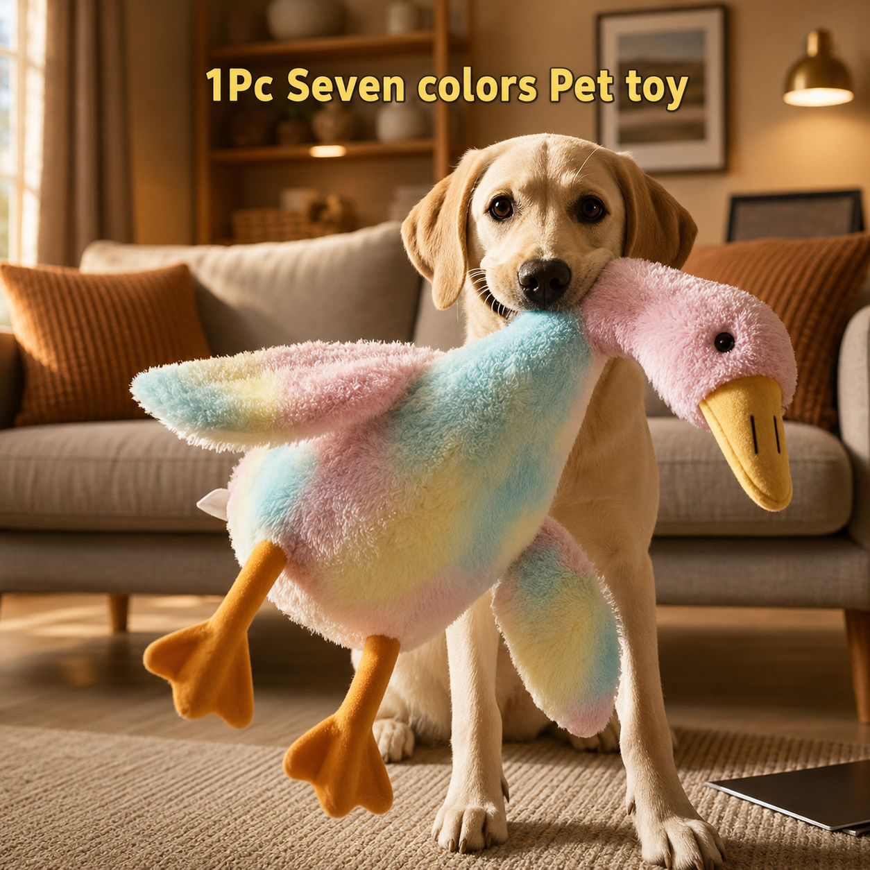 Soft Plush Duck Toy for Cats & Dogs – Anxiety-Relief Companion