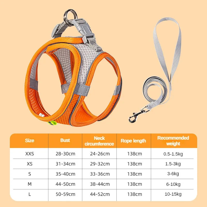 The Growing Mart Puppy Harness Set, Adjustable No-Pull Leash Combo.