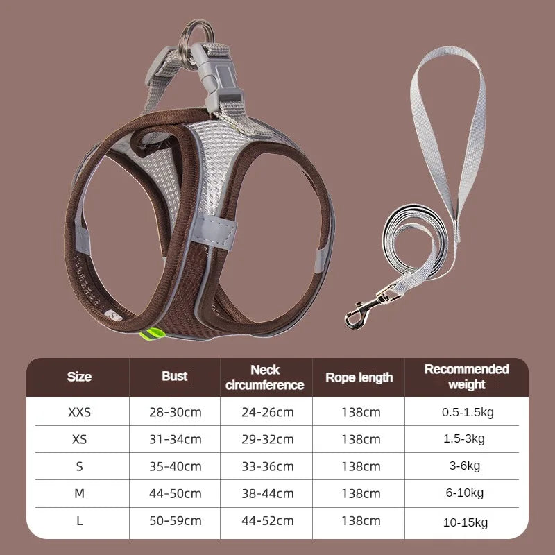 The Growing Mart Puppy Harness Set, Adjustable No-Pull Leash Combo.