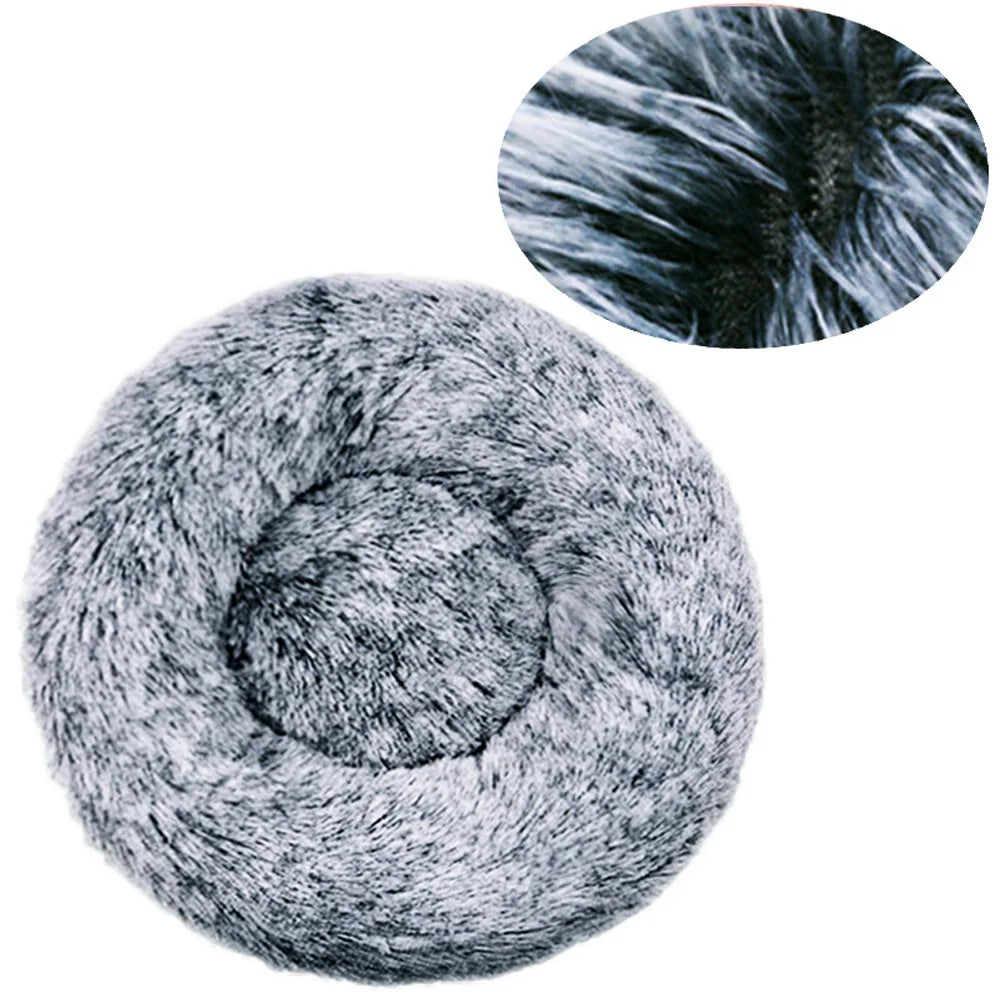 Round Pet Bed – Cozy Plush Bed for Dogs & Cats
