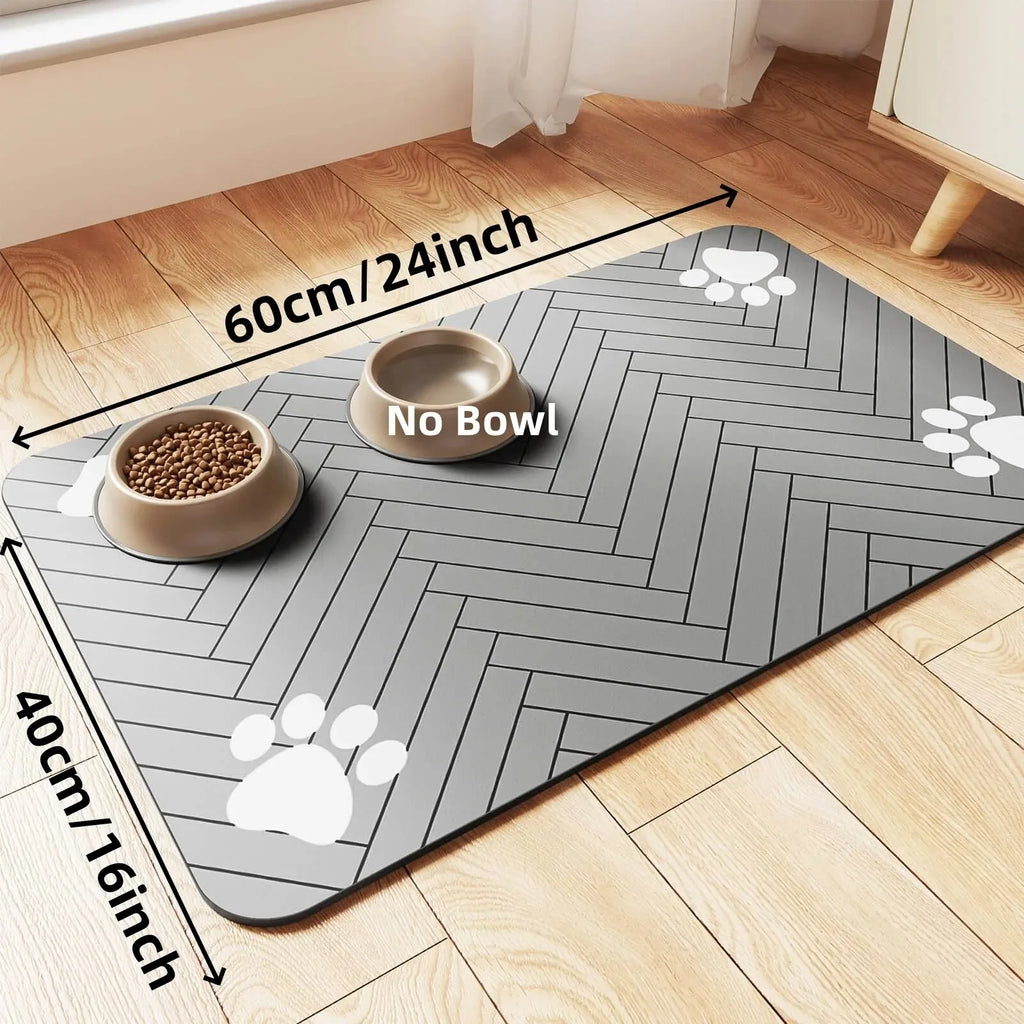 Non-Slip Waterproof Pet Feeding Mat – Absorbent Placemat for Dog & Cat Bowls