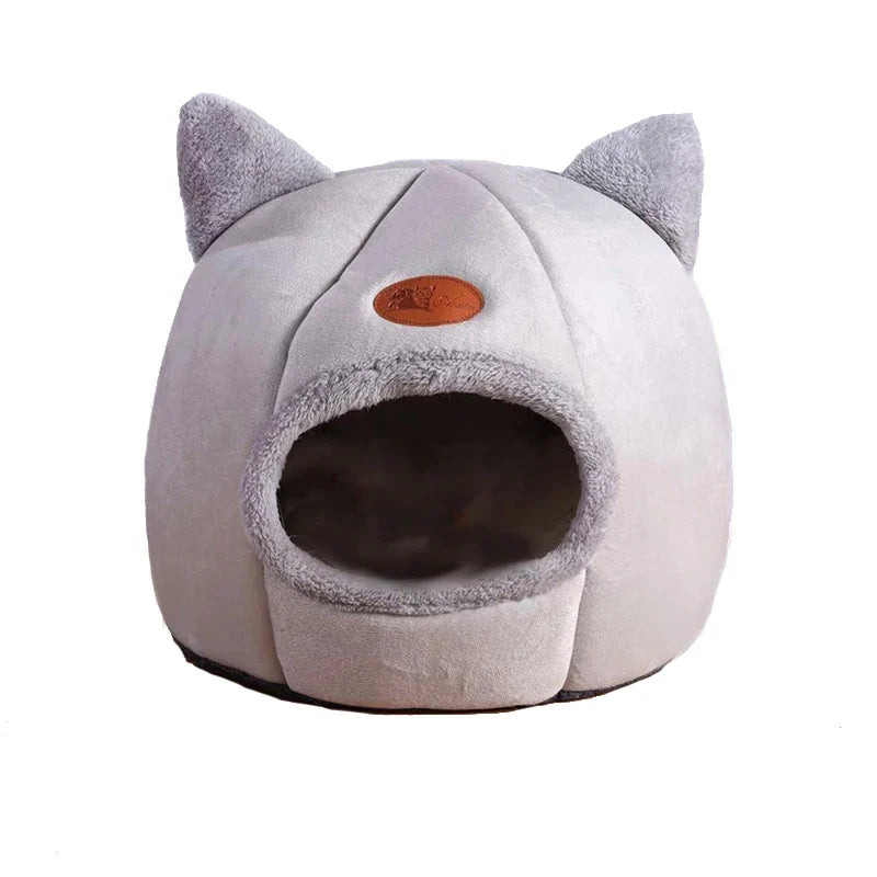 Cozy Cat Cave Bed – Warm Winter Nest House for Cats & Small Dogs, Soft Removable Cushion, Non-Slip Bottom (M/L/XL)