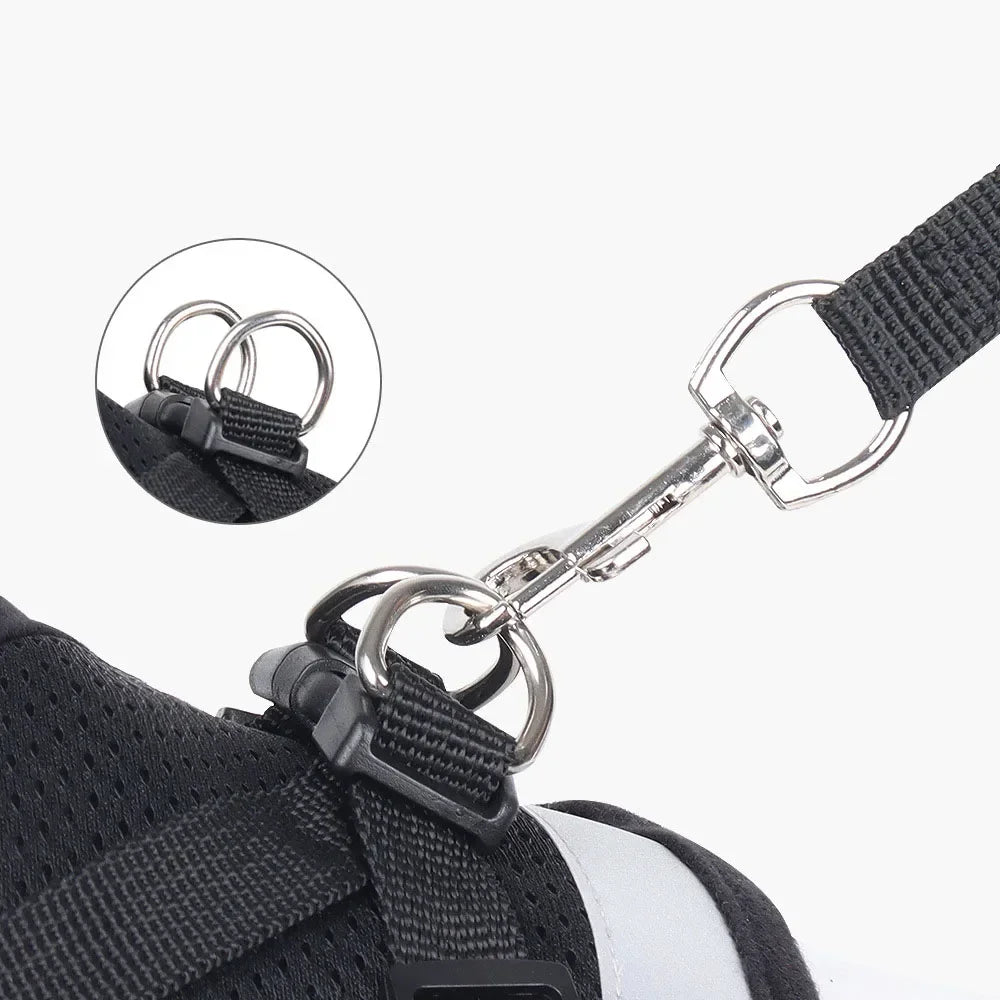 Escape-Proof Cat & Dog Harness with Leash Set – Adjustable Reflective Breathable Mesh Vest Harness for Small to Large Pets (XS-XL, 4 Colors)