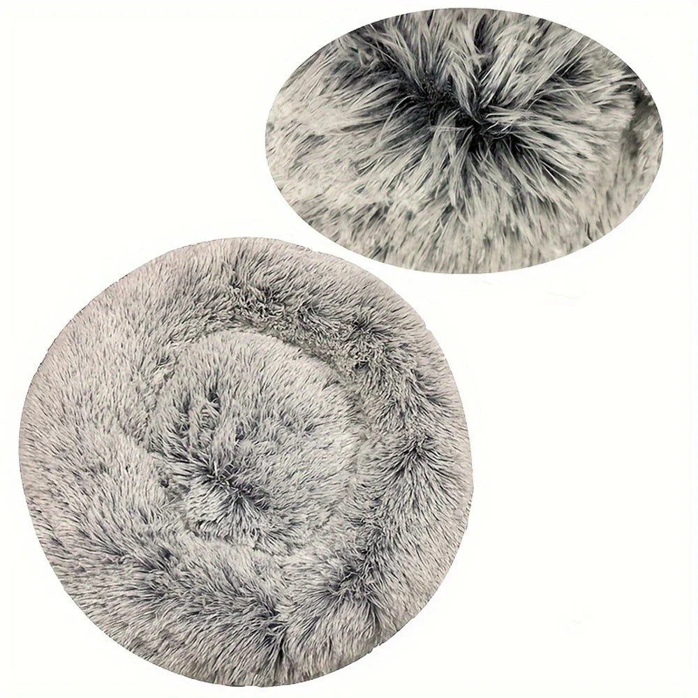 Round Pet Bed – Cozy Plush Bed for Dogs & Cats