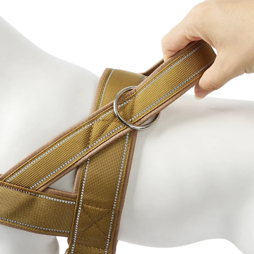 No-Pull Tactical Dog Harness – Adjustable 1000D Nylon for Large Dogs