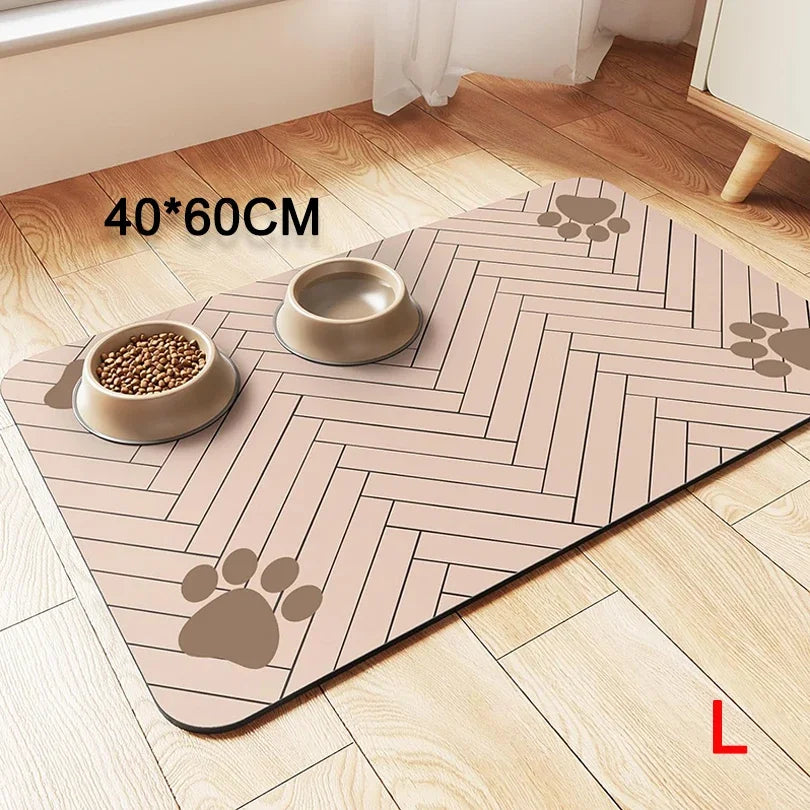 Non-Slip Waterproof Pet Feeding Mat – Absorbent Placemat for Dog & Cat Bowls