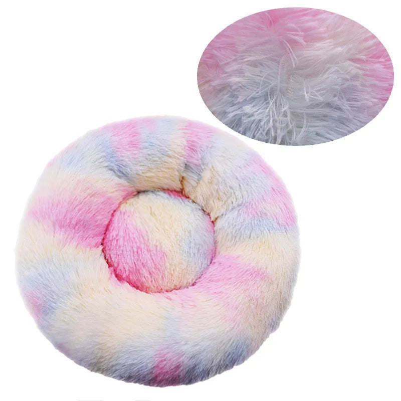 Round Pet Bed – Cozy Plush Bed for Dogs & Cats