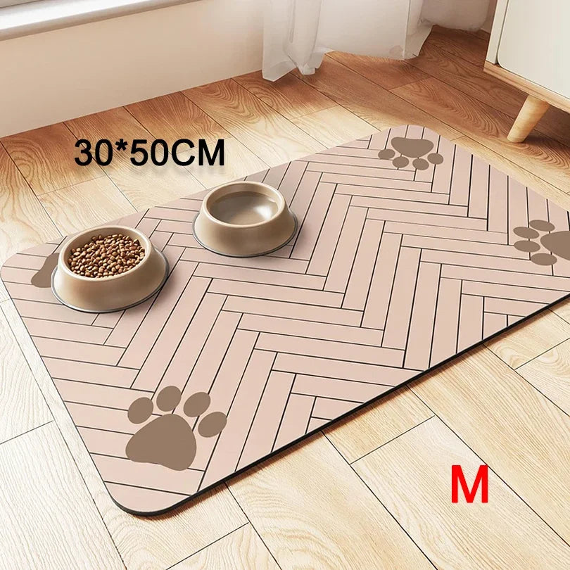 Non-Slip Waterproof Pet Feeding Mat – Absorbent Placemat for Dog & Cat Bowls