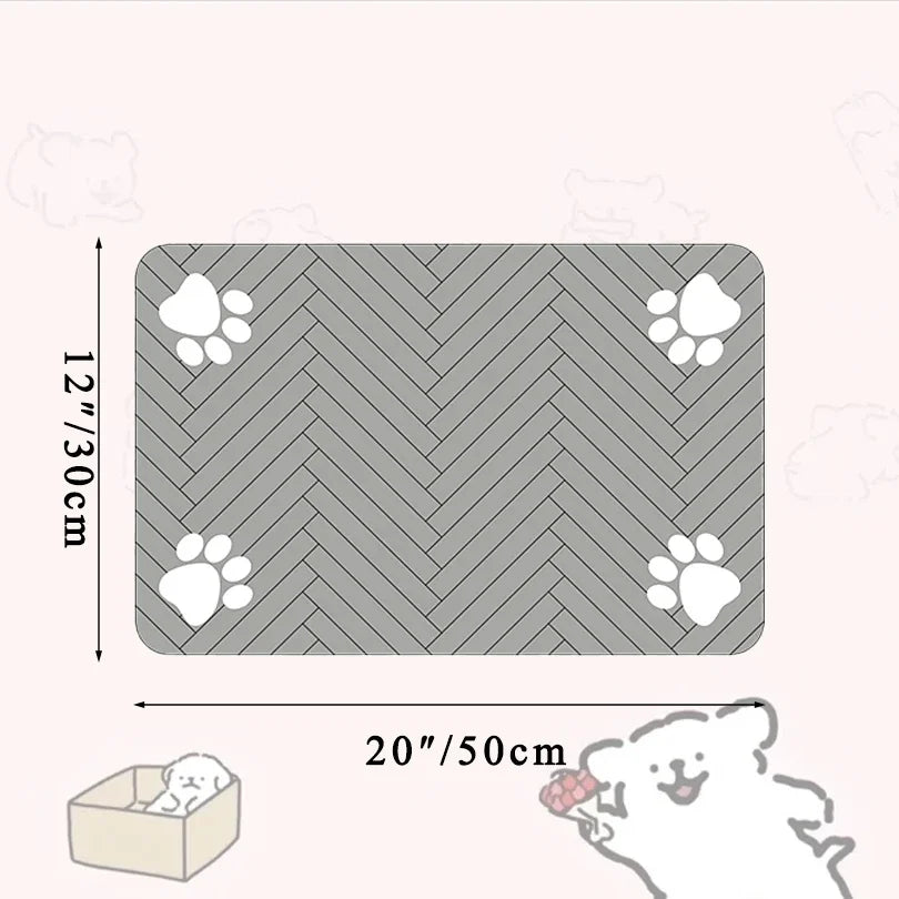Non-Slip Waterproof Pet Feeding Mat – Absorbent Placemat for Dog & Cat Bowls