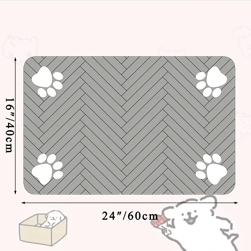 Non-Slip Waterproof Pet Feeding Mat – Absorbent Placemat for Dog & Cat Bowls
