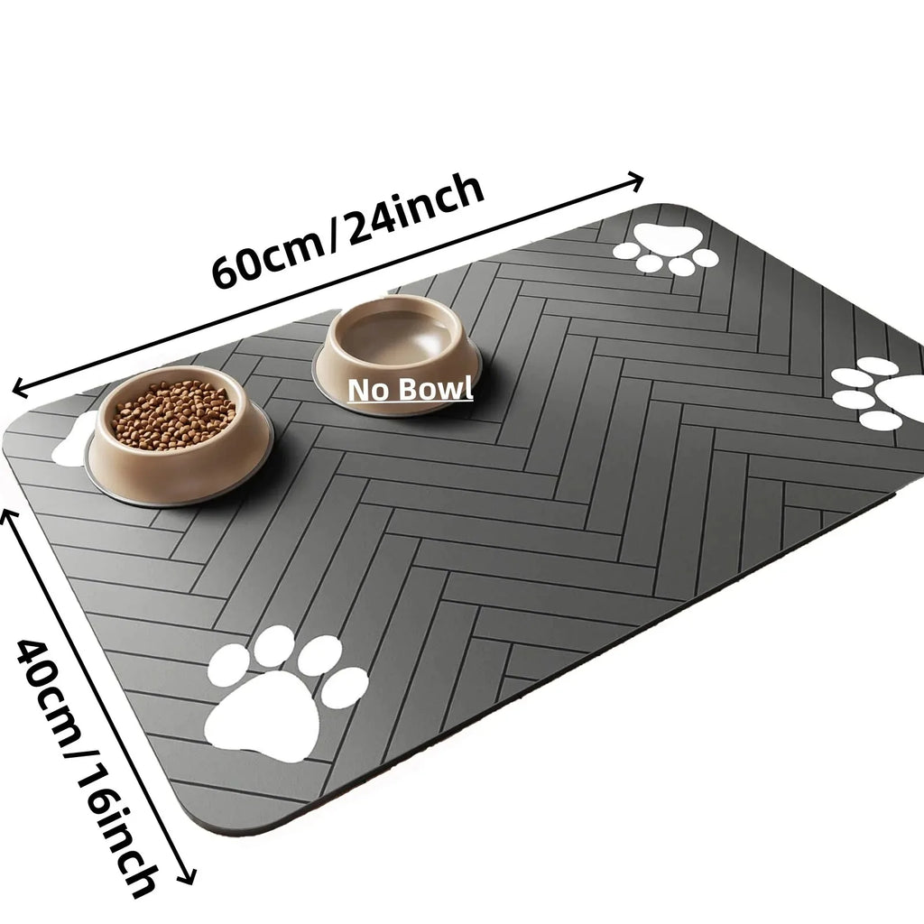 Non-Slip Waterproof Pet Feeding Mat – Absorbent Placemat for Dog & Cat Bowls