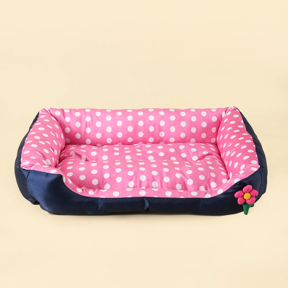 Cozy Square Dog Sofa Bed – Soft Plush Cushion for Cats & Dogs