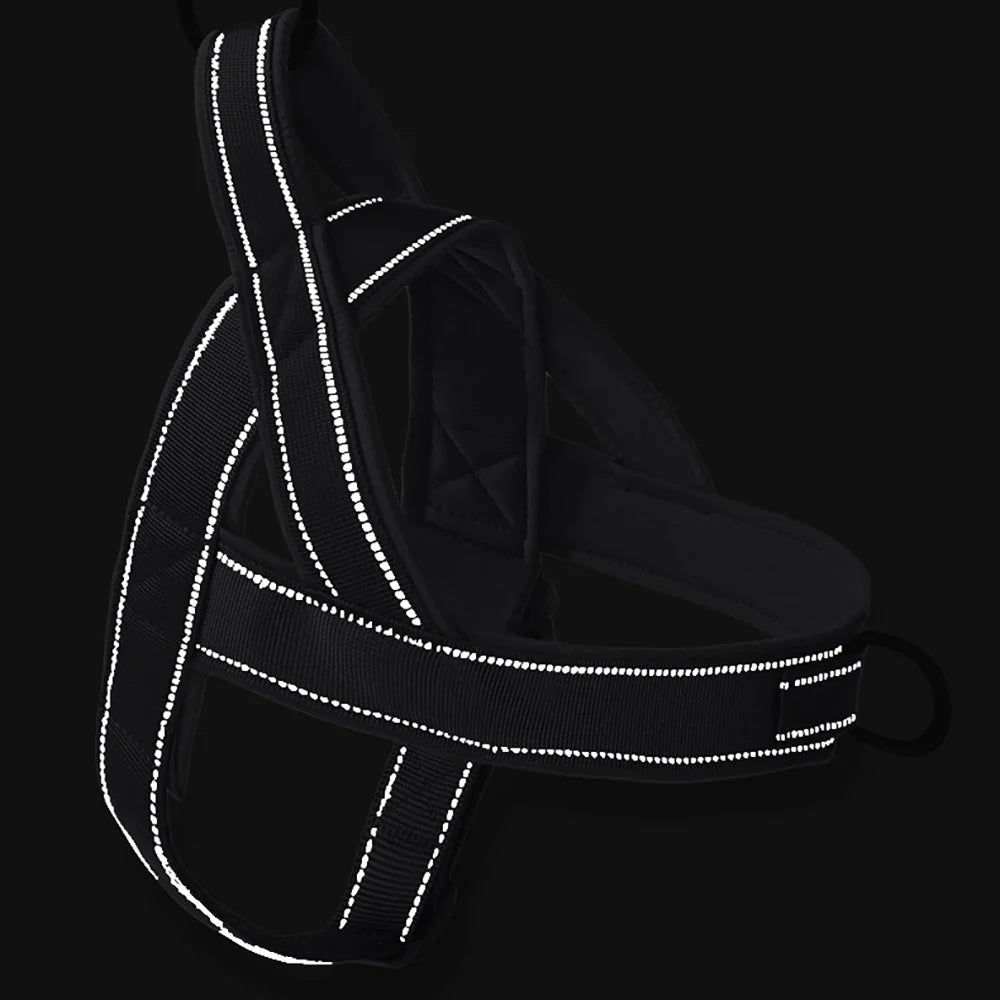 No-Pull Tactical Dog Harness – Adjustable 1000D Nylon for Large Dogs