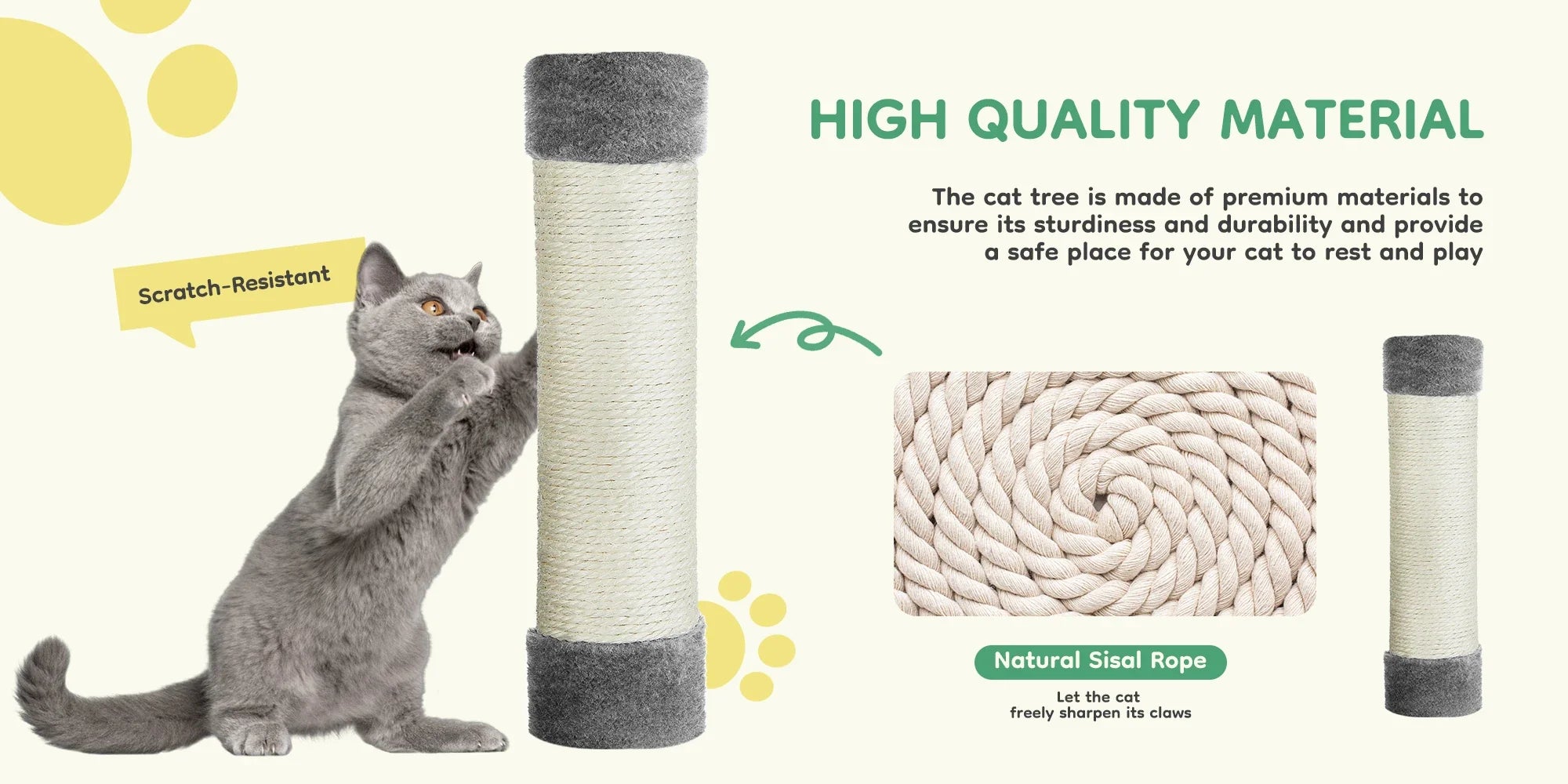 Cat Tree Tall Multi-Cat Climbing Tower