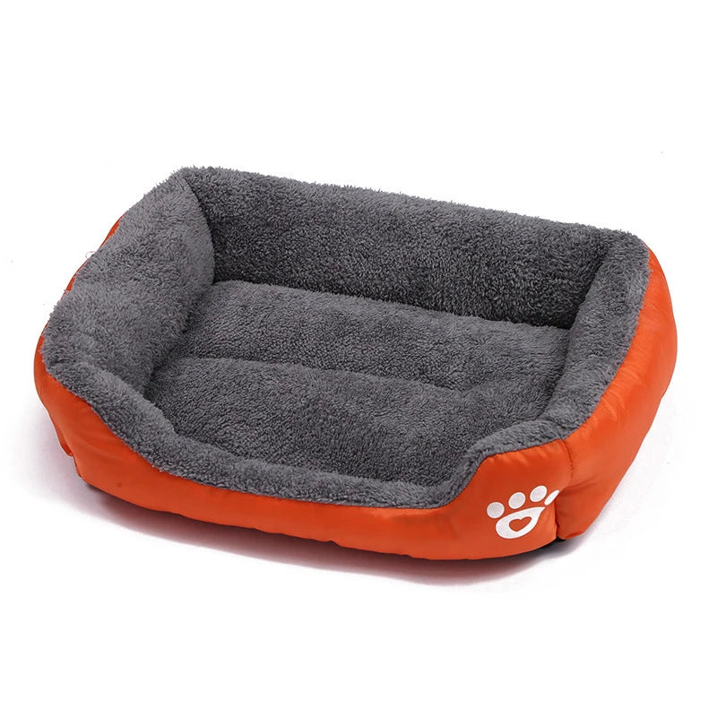 Cozy Square Dog Sofa Bed – Soft Plush Cushion for Cats & Dogs