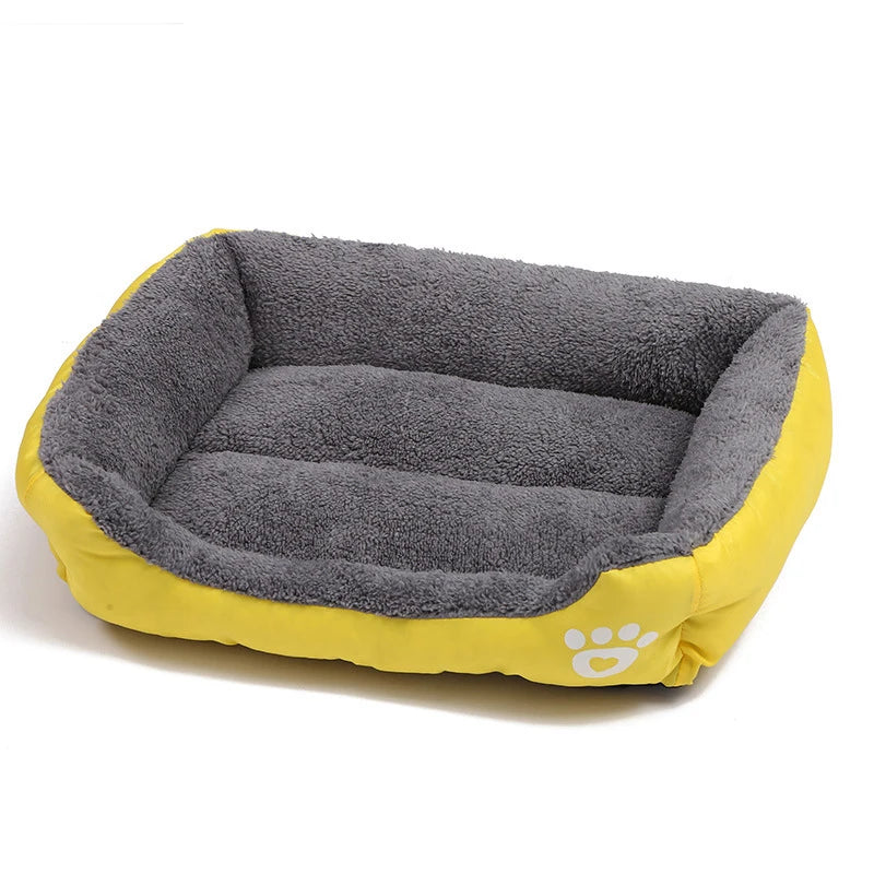 Cozy Square Dog Sofa Bed – Soft Plush Cushion for Cats & Dogs