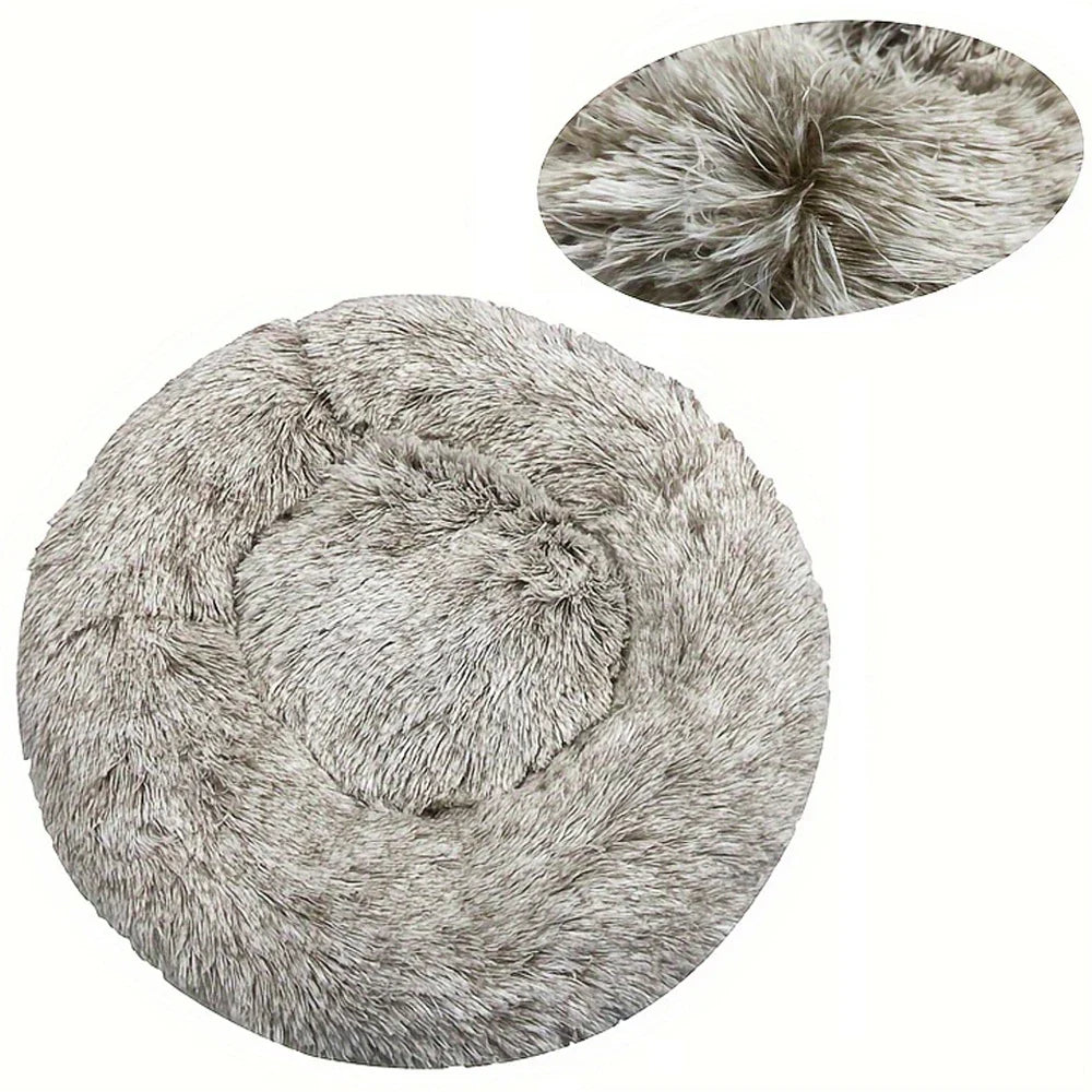 Round Pet Bed – Cozy Plush Bed for Dogs & Cats