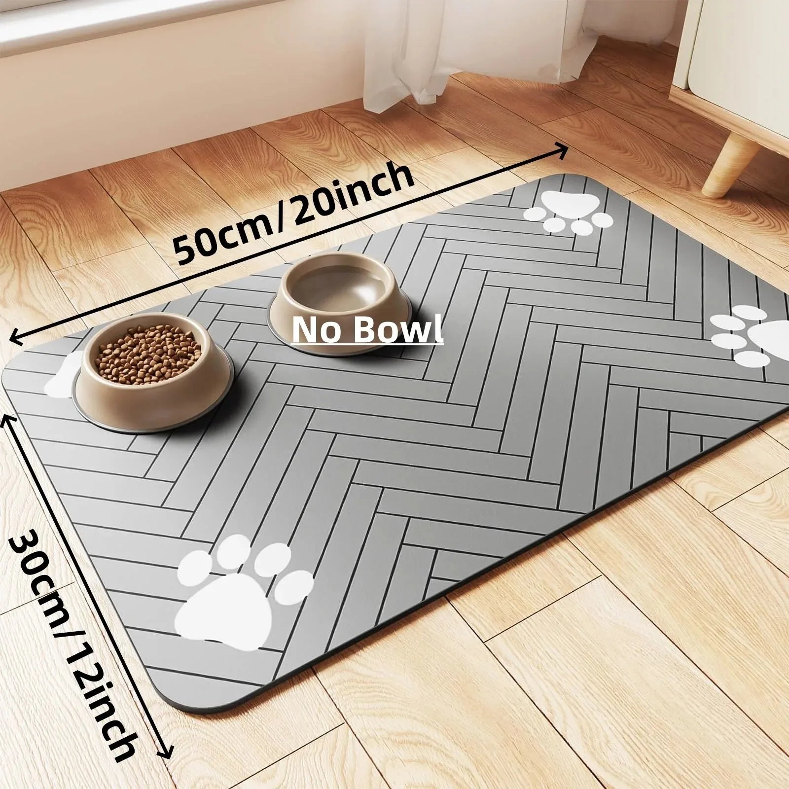Non-Slip Waterproof Pet Feeding Mat – Absorbent Placemat for Dog & Cat Bowls