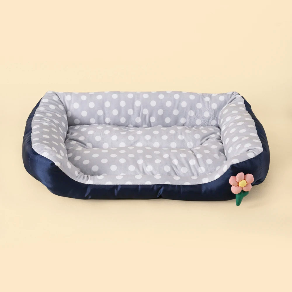 Cozy Square Dog Sofa Bed – Soft Plush Cushion for Cats & Dogs