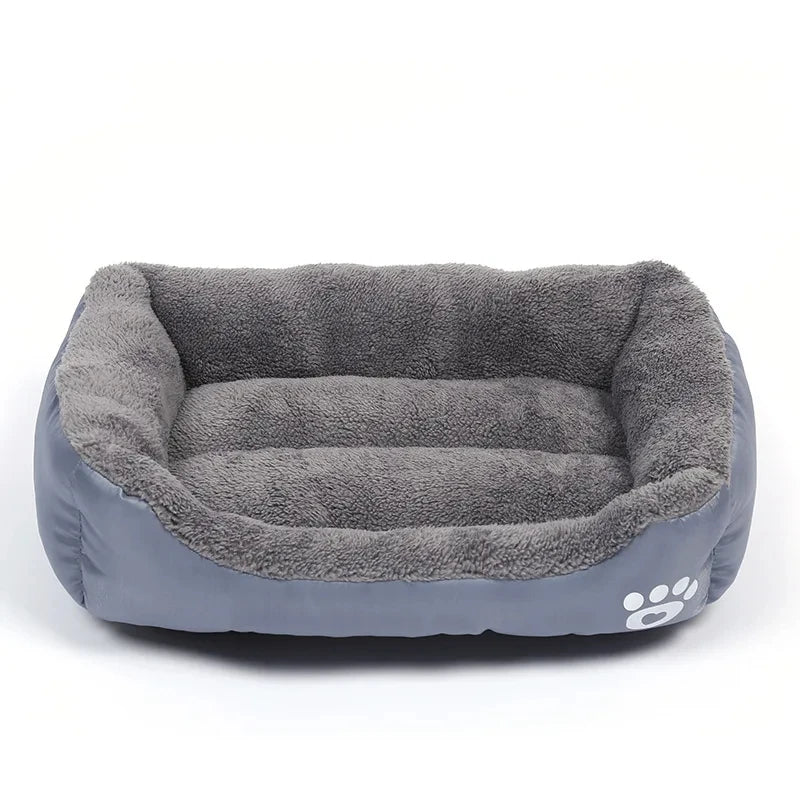 Cozy Square Dog Sofa Bed – Soft Plush Cushion for Cats & Dogs