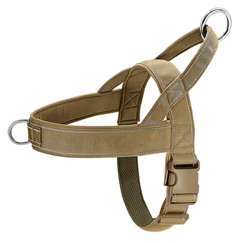 No-Pull Tactical Dog Harness – Adjustable 1000D Nylon for Large Dogs