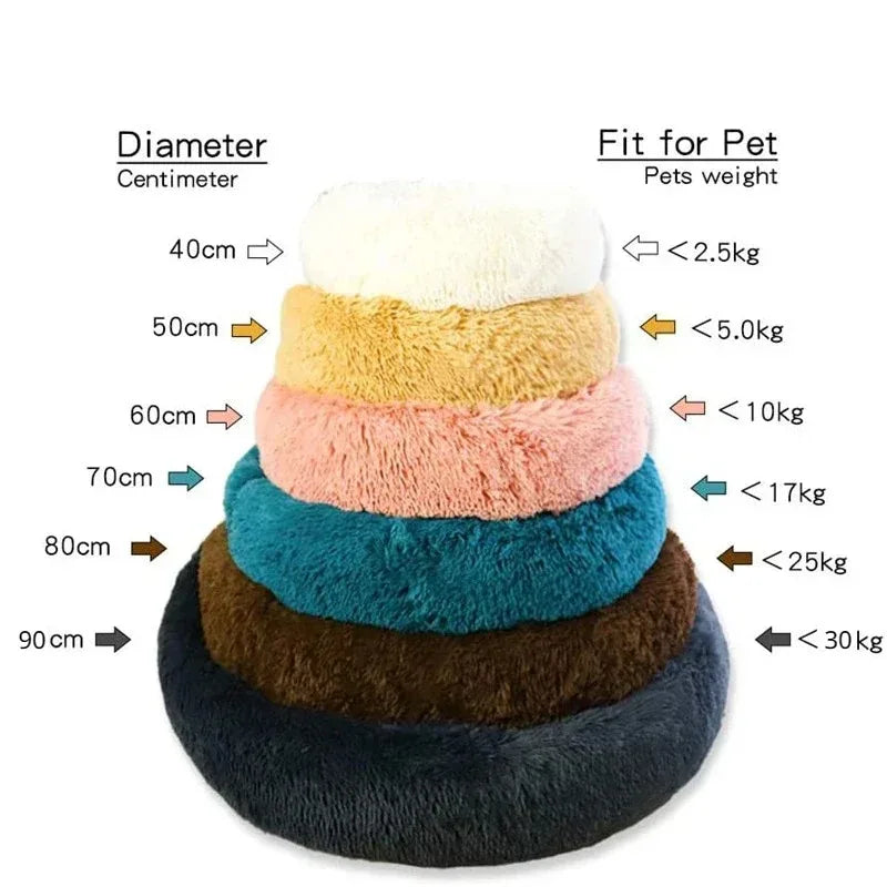 Round Pet Bed – Cozy Plush Bed for Dogs & Cats