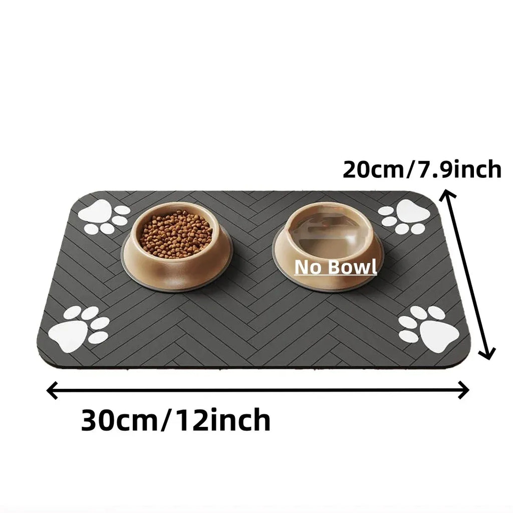 Non-Slip Waterproof Pet Feeding Mat – Absorbent Placemat for Dog & Cat Bowls