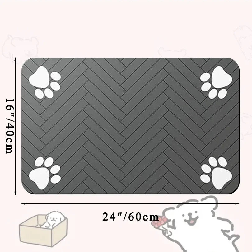 Non-Slip Waterproof Pet Feeding Mat – Absorbent Placemat for Dog & Cat Bowls