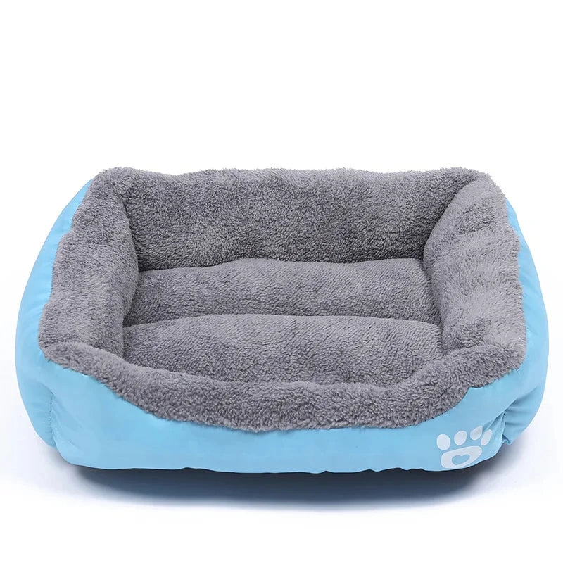 Cozy Square Dog Sofa Bed – Soft Plush Cushion for Cats & Dogs
