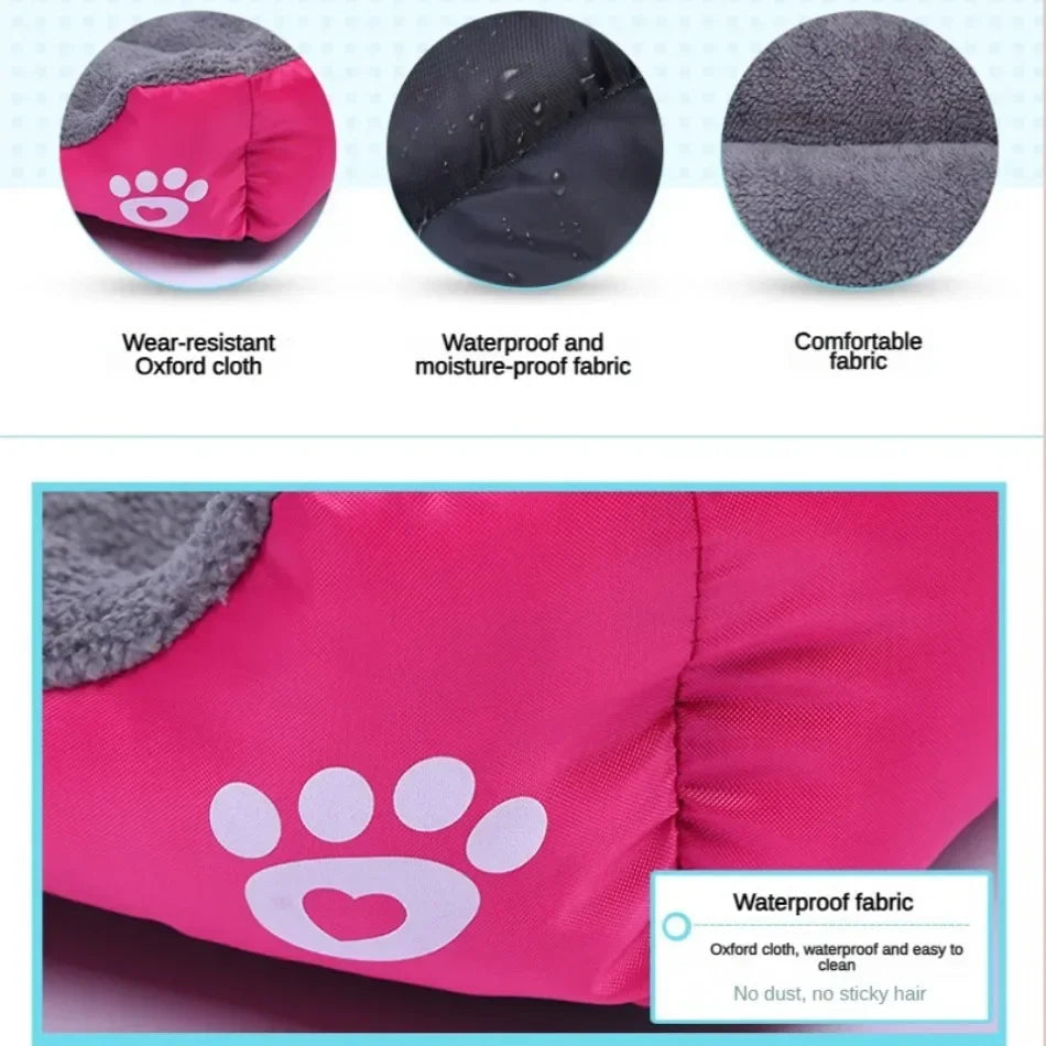 Cozy Square Dog Sofa Bed – Soft Plush Cushion for Cats & Dogs