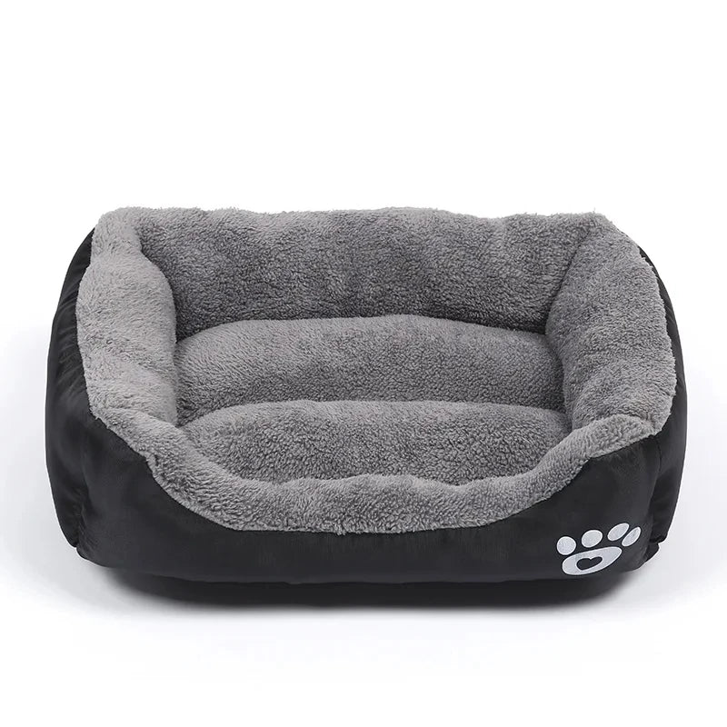 Cozy Square Dog Sofa Bed – Soft Plush Cushion for Cats & Dogs