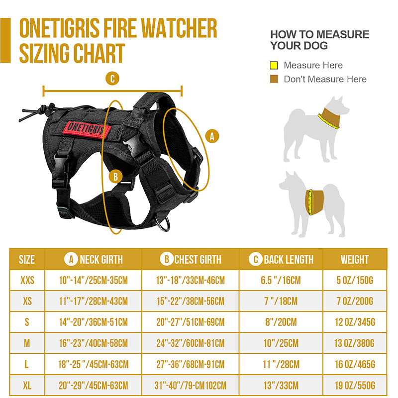 FIRE WATCHER Dog Harness 2.0 – Tactical K9 Vest.
