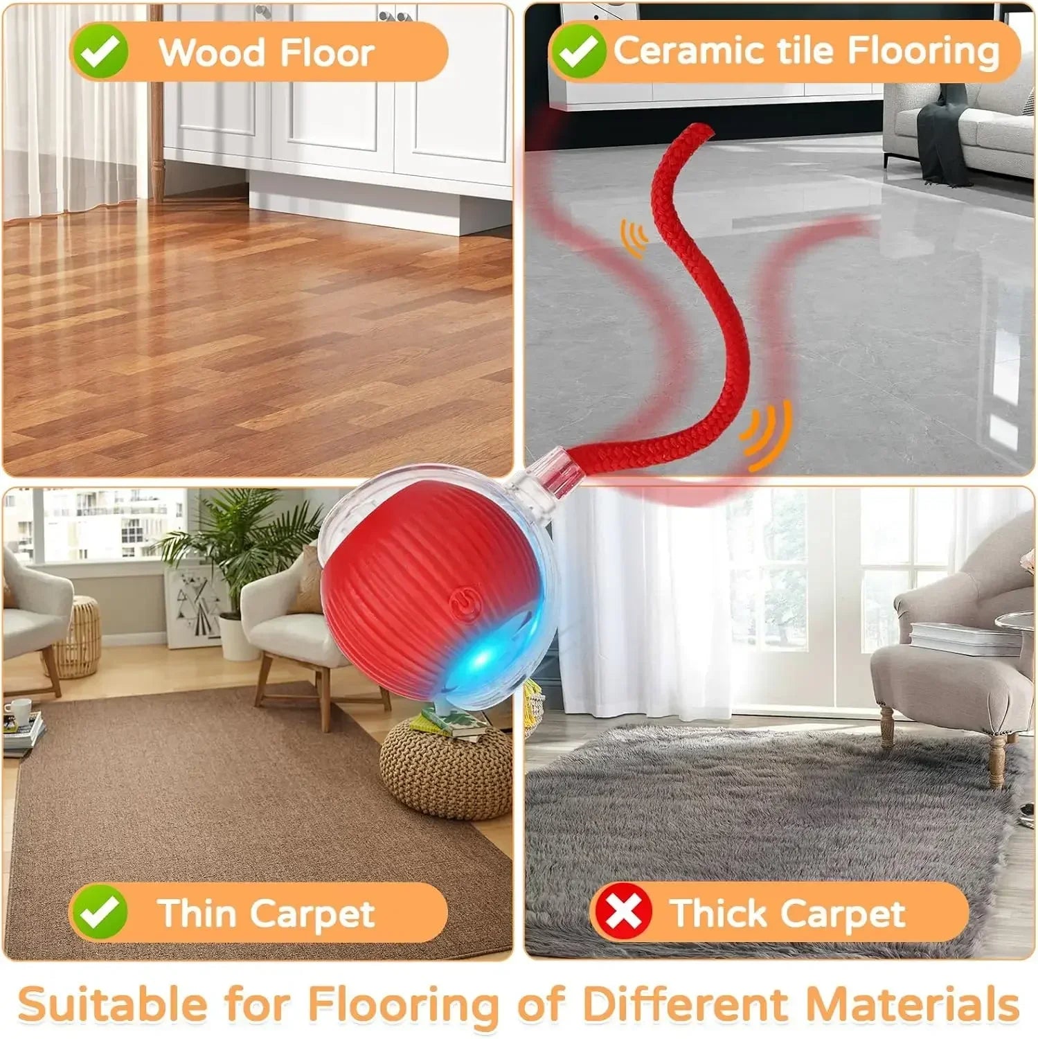 The Growing Mart Interactive Cat Toy – Automatic Rolling Smart Ball for Endless Play