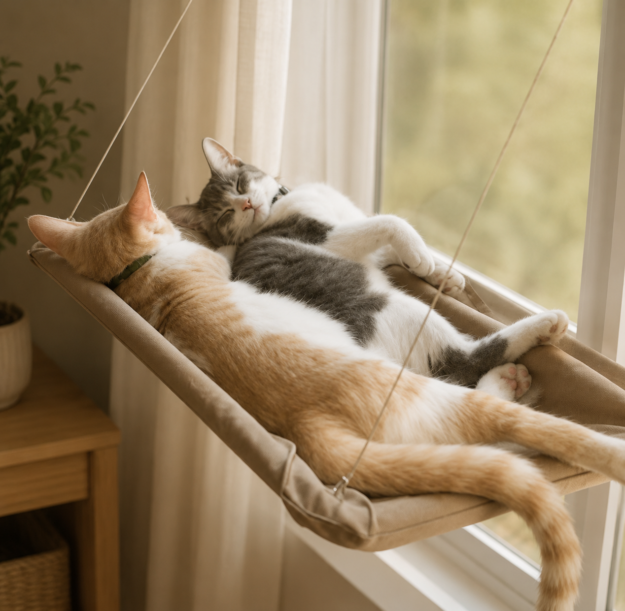Cat Window Hammock – Foldable Suction Cup Window Perch Bed for Indoor Cats