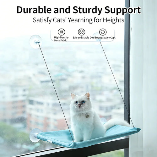 Cat Window Hammock – Foldable Suction Cup Window Perch Bed for Indoor Cats