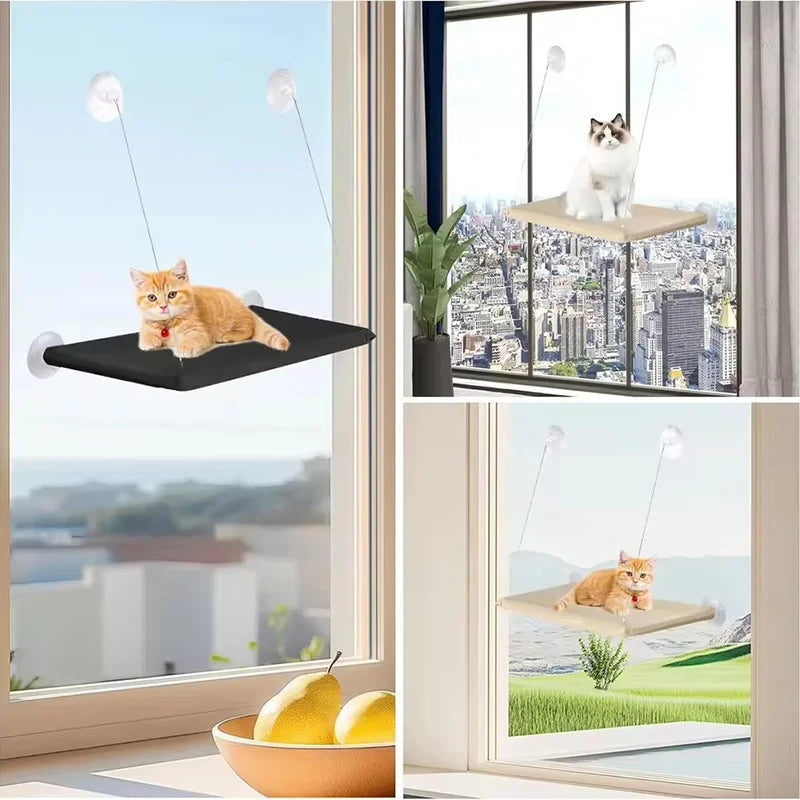 Cat Window Hammock – Foldable Suction Cup Window Perch Bed for Indoor Cats