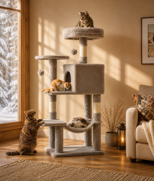 Cat Tree Tall Multi-Cat Climbing Tower