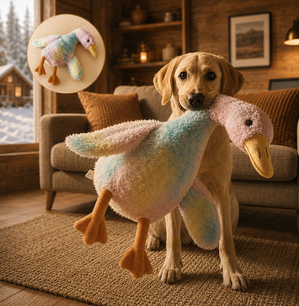 Soft Plush Duck Toy for Cats & Dogs – Anxiety-Relief Companion