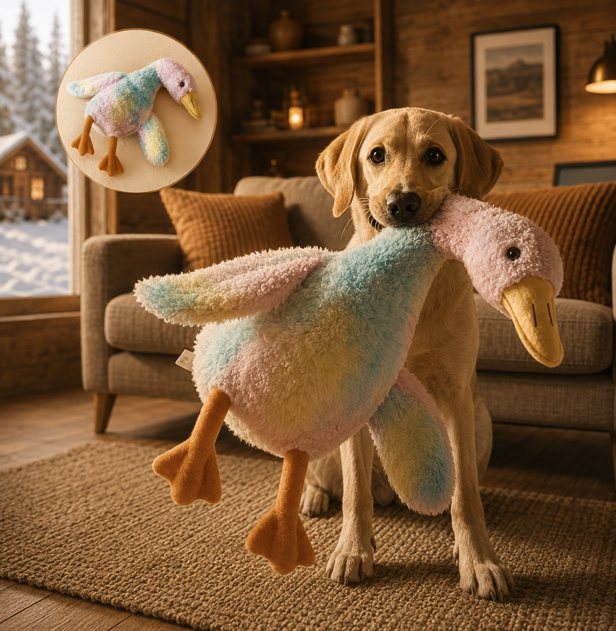 Soft Plush Duck Toy for Cats & Dogs – Anxiety-Relief Companion